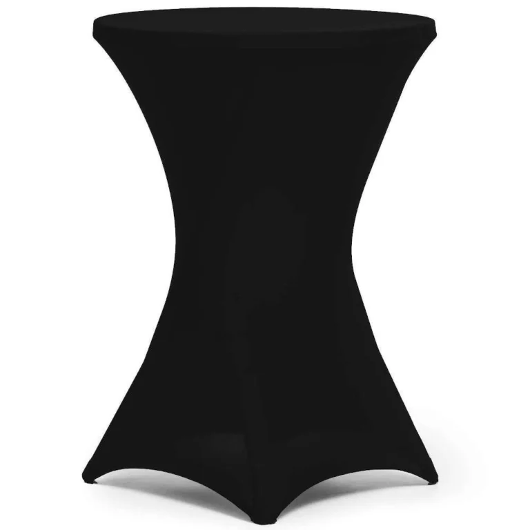 obrus czarny na stół koktajlowy